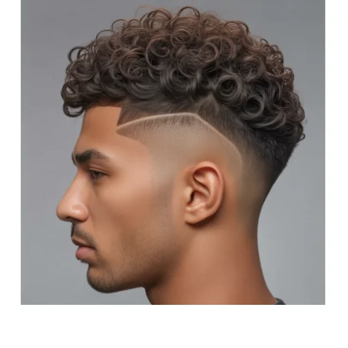 Low taper fade with highlights for men featuring highlighted hair on top and clean tapered sides