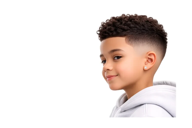 Low taper fade haircut for kids, featuring clean faded sides and a soft textured top for a neat and stylish look