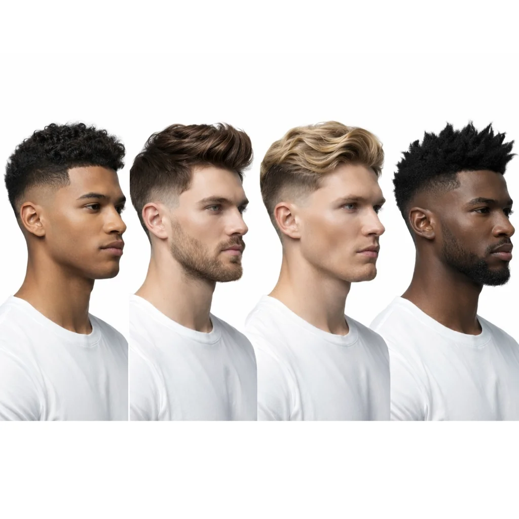 Collection of the most popular low taper fade haircuts for men, featuring different styles with clean gradual fades and modern textured tops.